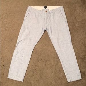 J. Crew Driggs Chinos in seersucker style pattern